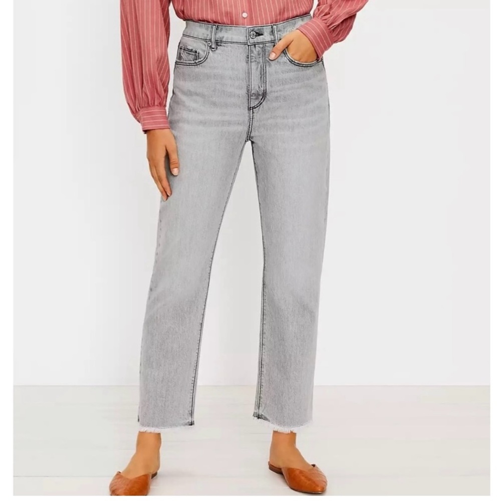 Loft size 6 petite straight crop jeans